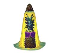 IPPONGET Hooded Cape Psychological Pineapple Quote Carnival Theme Party Decoration Vampire Role Play Gothic Cosplay