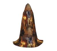 IPPONGET italian old street print hood cape carnival themed party decorations vampire role play gothic cosplay