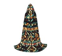 IPPONGET Native American Patterns Print Hooded Cape Carnival Theme Party Decorations Vampire Role Play Gothic Cosplay