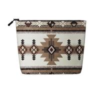 IPPONGET Native American Print vanity bag Single-layer Makeup Bag with Zippered Pouches for Women Cute and Portable, Black, One Size, Black, One Size