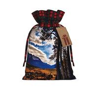 IPPONGET Rocky Mountain Range Print Christmas Wrapping Bags Festive Gift Bags For Coworkers Weddings Parties More