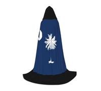 IPPONGET South Carolina Flag Print Hooded Cloak Themed Carnival Party Decorations Vampire Role Play Gothic Cosplay