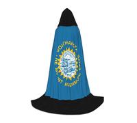 IPPONGET South Dakota Flag Hooded Cape Carnival Theme Party Decoration Vampire Role Play Gothic Cosplay