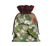 IPPONGET Spring Dogwood Blossoms Print Christmas Wrapping Bags Festive Gift Bags For Coworkers Weddings Parties More