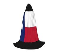 IPPONGET Texas State Flag Print Hooded Cloak Cape Carnival Theme Party Decoration Vampire Role Play Gothic Cosplay