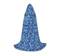 IPPONGET Whale Pattern Hooded Jacket Carnival Themed Party Decorations Vampire Role Play Gothic Cosplay