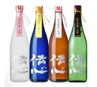 Ippongi Denshin Four Seasons Sake Collection (Set of 4) - Premium Japanese Sake Selection, Spring Summer Autumn Winter Limited Editions, 720ml Bottles