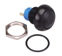 IPR3SAD2 APEM Black Momentary 12mm Push Button Switch SPST IP67