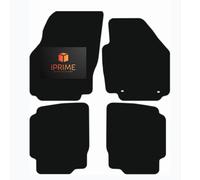 iPRIME Carpet Car Mats For FORD Mondeo 2007-2012 OVAL CLIP Tailored Fit All-Weather Floor Mats, Easy To Clean, Anti-Slip, Custom Fit 4-Pieces Set (Black & Green Trim, 450- GSM CARPET)