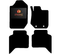 iPRIME FORD Ranger 2012-Onwards Carpet Car Mats Tailored Fit All-Weather Floor Mats, Easy To Clean, Anti-Slip, Custom Fit 4-Pieces Set (Red Trim, 450- GSM CARPET)