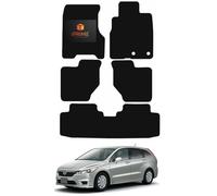 iPRIME Rubber Car Mats For HONDA Stream 2006-2014 Tailored Fit All-Weather Car Floor Mats, Easy To Clean, Anti-Slip, Custom Fit 5 Pcs (Black Trim, 3MM- RUBBER)
