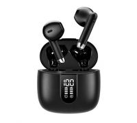 iPro Accessories Wireless Earbuds, Bluetooth 5.4 Headphones, 13mm Drivers with Big Bass, 30H Playtime Ear buds HiFi Stereo Deep Bass with Mics, Earbuds with LED Display, Fast Charging (Black)