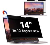 IPROKKO Magnetic Privacy Screen 14 Inch for Hp/Dell/Acer/Lenovo/ThinkPad/Asus/Sony, Removable 16:10 Aspect Privacy Shield, Anti Blue Light Glare Laptop Filter