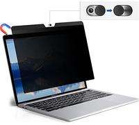 IPROKKO Magnetic Privacy Screen Filter for MacBook Pro 13 Inch (2016-2022, M1, M2) and MacBook Air 13 (2018-2020, M1), Removable Laptop Privacy Filter with Camera Cover Slide, Anti Glare Blue Light