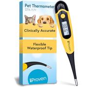 iProven Dog & Cat Thermometer for Accurate Fever Detection, Comfortable Flexible Tip, Waterproof Pet Thermometer, Fast Readings in 20 sec, Whelping and Veterinary Supply, DTK-117Y