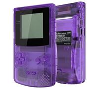 IPS Ready Upgraded eXtremeRate Clear Atomic Purple Replacement Shell Full Housing Cover Buttons for Gameboy Color - Fit for GBC OSD IPS & Regular IPS & Standard LCD - Console & IPS Screen NOT Included