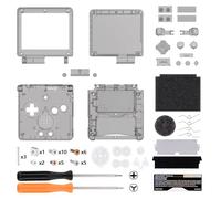 IPS Ready Upgraded eXtremeRate Clear Black Custom Replacement Housing Shell for Gameboy Advance SP GBA SP - Compatible with Both IPS & Standard LCD - Console & Screen NOT Included