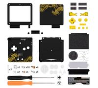 IPS Ready Upgraded eXtremeRate Custom Replacement Housing Shell for Gameboy Advance SP GBA SP - The Great GOLDEN Wave Off Kanagawa - Black Compatible with Both IPS & Standard LCD - No Console & Screen