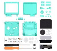 IPS Ready Upgraded eXtremeRate Emerald Green Custom Replacement Housing Shell for Gameboy Advance SP GBA SP - Compatible with Both IPS & Standard LCD - Console & Screen NOT Included