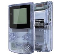 IPS Ready Upgraded eXtremeRate Glacier Blue Replacement Shell Full Housing Cover & Black Screen Lens for Gameboy Color - Fit for GBC OSD IPS & Regular IPS & Standard LCD - Console & IPS Screen Without
