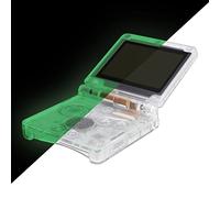 IPS Ready Upgraded eXtremeRate Glow in Dark - Green Custom Replacement Housing Shell for Gameboy Advance SP GBA SP - Compatible with Both IPS & Standard LCD - Console & Screen NOT Included