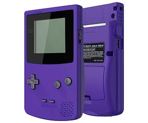 IPS Ready Upgraded eXtremeRate Purple Replacement Shell Full Housing Cover with Buttons for Gameboy Color - Fit for GBC OSD IPS & Regular IPS & Standard LCD - Console & IPS Screen NOT Included