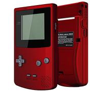 IPS Ready Upgraded eXtremeRate Scarlet Red Replacement Shell Full Housing Cover with Buttons for Gameboy Color - Fit for GBC OSD IPS & Regular IPS & Standard LCD - Console & IPS Screen NOT Included