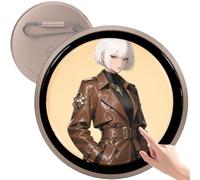 IPS Screen Cute Pins Electronic Funny Pins Can Transfer Photos GIF Animations & Video, Touchscreen Cool Button Badge 18+ hours for Backpackbags, Hoodies, Hats, Coats, Jackets, Kawaii Accessories(Gold)