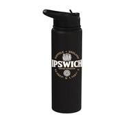 Ipswich Suffolk England Coordinates Label 2C Stainless Steel Insulated Water Bottle