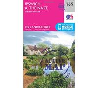 Landranger Active 169 Ipswich, The Naze & Clacton-on-Sea Map With Digital Version, Pink One Size