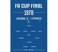 Ipswich town FC 1978 FA cup final art print. A4 size. Frame not included