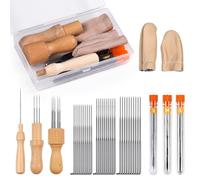 iptek 38 Pcs Needles Felting Tools Needles Wool Felting Soft Needle Felting Pad with 3 Sizes Felting Needles for Needle Felting Craft DIY