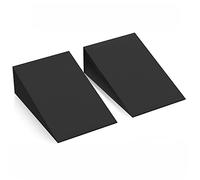 Iptienda Yoga Wedge Blocks 2PCS - Professional Yoga & Pilates Support Wedges for Deep Stretch, Squat Improvement & Balance Training - EVA Non-Slip Material for Home Gym & Studio Use 28x25x9cm (Black)