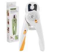 IPTPAS Pet Nail Clipper with Light for Cats & Small Dogs Puppies, Ultra Bright LED to Illuminate Nail Bloodline to Avoid Over Cutting, Extra-Sharp and Durable Cat Claw Trimmer with Nail File (White)