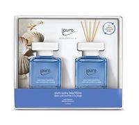 ipuro - Essentials Sunny Beachtime Room Fragrance 2 x 50 ml | Room Freshener with Grapefruit, Lemon & White Musk Fragrance Aroma | Diffuser with Sticks | Air Freshener for the Home