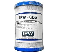 IPW Industries | CB6 Carbon Block Replacement Filter for Reverse Osmosis Water Filter System, Effective Water Filtration Cartridge for MP & MPC System