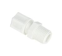 IPW Industries Inc-Jaco -(1044_PO) Male Connector Fitting with Ferrule Nut and Integral Sleeve - Polypropylene /4" NPT / 1/4" OD/No Gripper (Low Pressure 50 PSI)