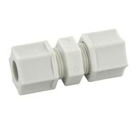 IPW Industries Inc-Jaco -(156_PPG) Union Connector Fitting with Ferrule Nut and Integral Sleeve - Polypropylene 3/8" OD/Plastic Gripper (High Pressure 220 PSI)