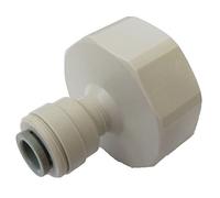 IPW Industries Inc-John Guest - Acetal Female Connector Quick Connect Fitting 1/2" OD / 5/8" BSPT/British Standard Pipe Thread (BSPT) PI451615FS