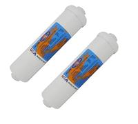 IPW Industries Inc-Omnipure - (K5540-JJ) - 10" x 2.5" T40 GAC Coconut Carbon Inline Filter 1/4" OD Quick Connect 2 Pack