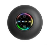 IPX4 Waterproof BT 5 0 Shower Speaker with Color Changing Lights, HD Handsfree Call Feature for Clear Communication (Black)