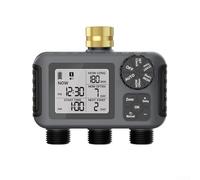 IPX5 Smart Irrigation Timer with 3-Zone Control,Automatic Garden Watering Device for Lawns and Plants,Rain Delay Function,Battery Operated Sprinkler Controller for Outdoor Yard/