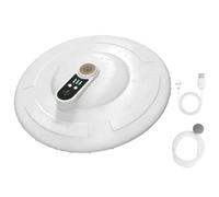 IPX7 Floating & Rechargeable Bait Bucket Aerator, 2000mAh Rechargeable Aerator for Bait Bucket, Quite Water Aerator for Live Bait, Fishing Bubbler for Kayak, Shore & Boat (White)