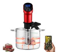 IPX7 Waterproof Sous Vide Cooker, WIFI Smart App/Touch Control Immersion Circulator Machine, 360° Circulation Heating Cooking Efficiently