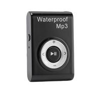 IPx8 anti water MP3 Player, Music Player with Back Clip, Built in 8GB Memory, Underwater MP3 with Headphone for Surfing, Swimming Watersports, Running (Black)
