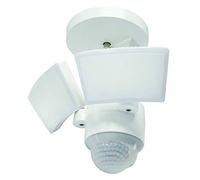 IQ America Motion Security Flood Light Eave/Soffit or Wall Universal Mount 1100 Lumen LED Outdoor Weatherproof Adjustable Motion Sensor, 180° 50' Detection, Yard Barn Shed Attic Workshop Garage WH