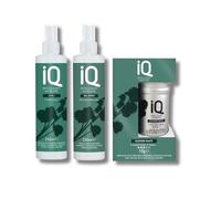 IQ Intelligent Haircare 10-in-1 Treatment (250ml) Bundle with Gel Spray (250ml) & Clever Dust Styling Powder (10g) - Green, Ultimate Haircare Set for Nourishment, Styling & Protection