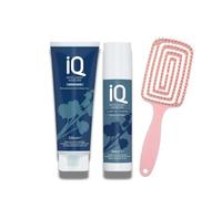 IQ Intelligent Haircare Repair Mask 250ml with Clarifying Shampoo 300ml with Detangling Brush - Deep Repair, Gentle Detox & Effortless Detangling for Smooth, Healthy Hair