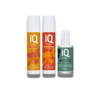 IQ Intelligent Haircare Volume Shampoo 300ml with Conditioner 300ml with Hair Serum 75ml - Lightweight Volumising Trio for Fuller, Shinier Hair with Heat Protection and Frizz Control
