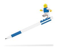 IQ LEGO Blue Gel Pen - Creative Quick Dry Gel Pen with LEGO Tile - Color Set, Fine Tip 0.5 - Office Writing Tool